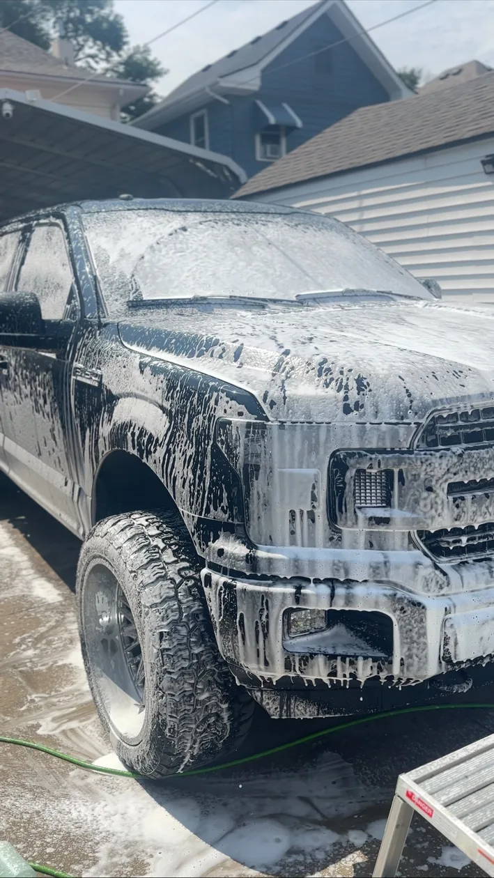 Ford Raptor covered in detailing foam